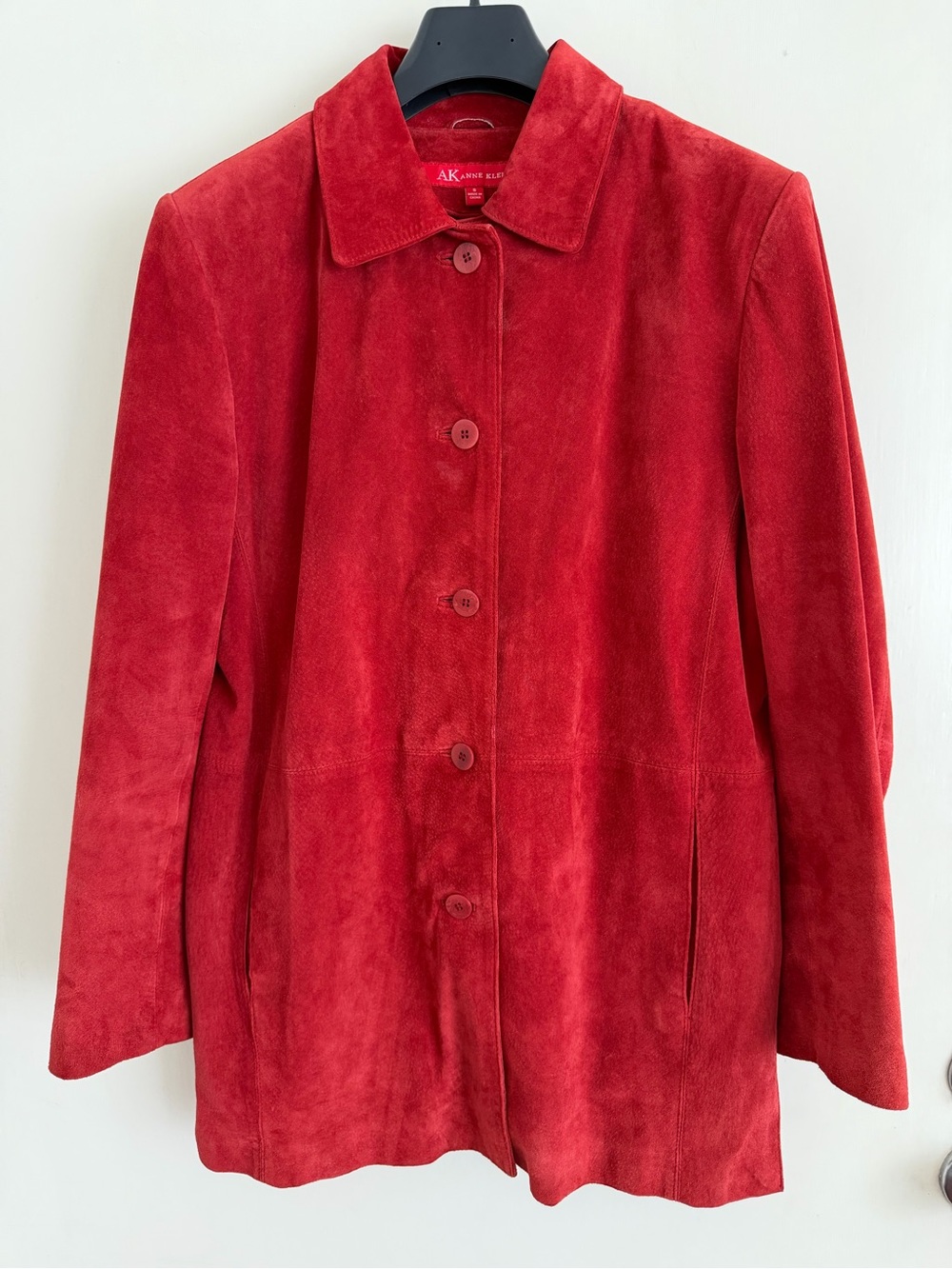 Anne Klein Red Suede Jacket